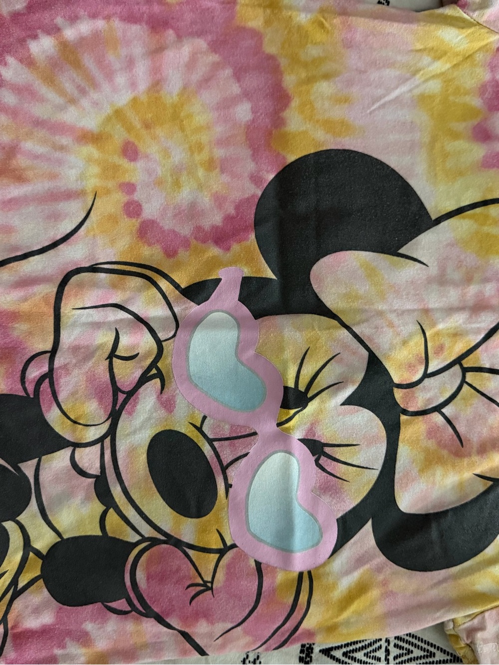 Disney Minnie Mouse Tie-Dye Tee in Pink and Yellow